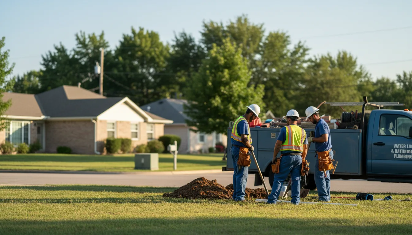 Residential water line and bathroom plumbing service in Albany, MN
